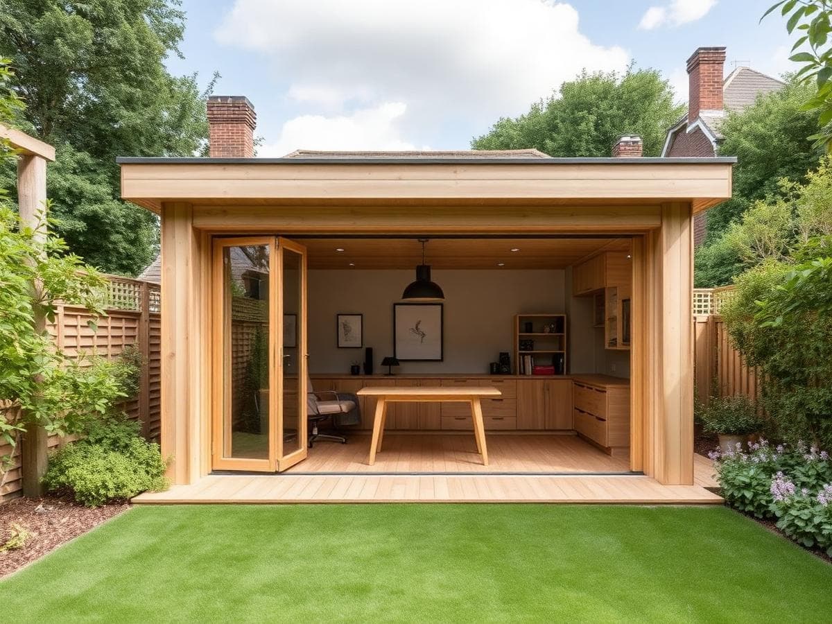 Houten kantoor-aanbouw